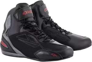 Image of Alpinestars Faster-3 DryStar Motorcycle Shoes, black-grey-red, Size 40, black-grey-red, Size 40