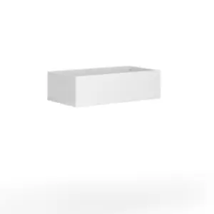 image of Wooden planter 800mm wide to fit on single wooden lockers - white