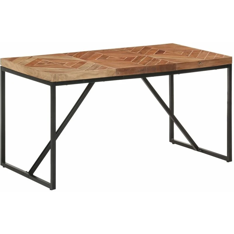 Image of VIDAXL Dining Table 140x70x76cm Solid Acacia and Mango Wood Vidaxl 8720286068144