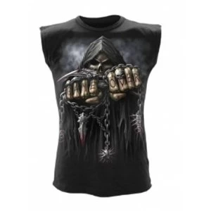 Image of Spiral Game Over Sleeveless T-Shirt Large Black
