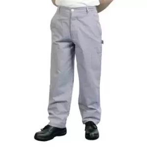 image of BonChef Classic Mens Chef Trousers 28" (Royal/White)