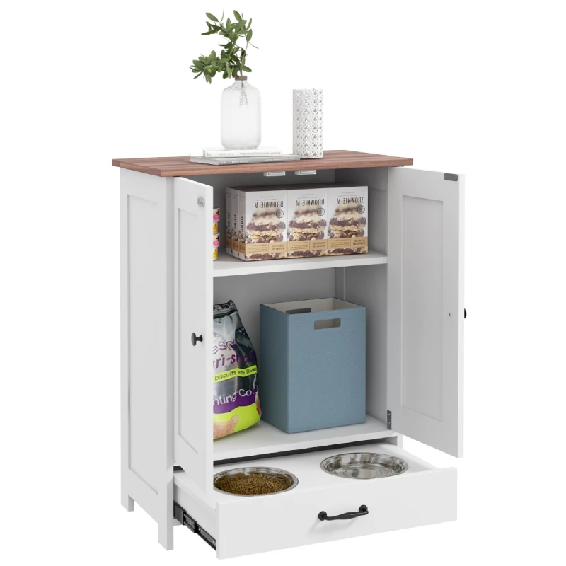 Image of PawHut Dog Feeding Station with Storage - Pet Feeding Station with Dog Bowls TJ Hughes 5063603027534