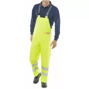 Image of Fras flame retardent anti static saturn yellow bib & brace Overall xl - Saturn Yellow - Click