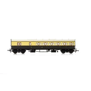 Image of Hornby GWR Collett 57' Bow Ended D98 Six Compartment Brake Third (Right Hand) 5504 Era 3 Model Train