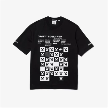 Image of Lacoste Lacoste Minecraft Mono T-Shirt - Black