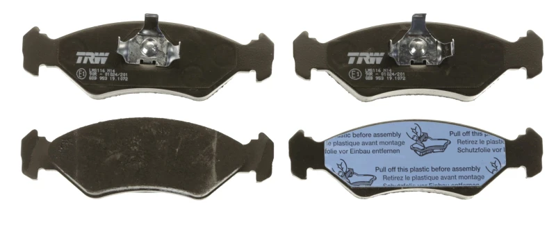 Image of TRW GDB953 Brake pad set not prepared for wear warning indicator Brake Pad Set,disc brake (402)