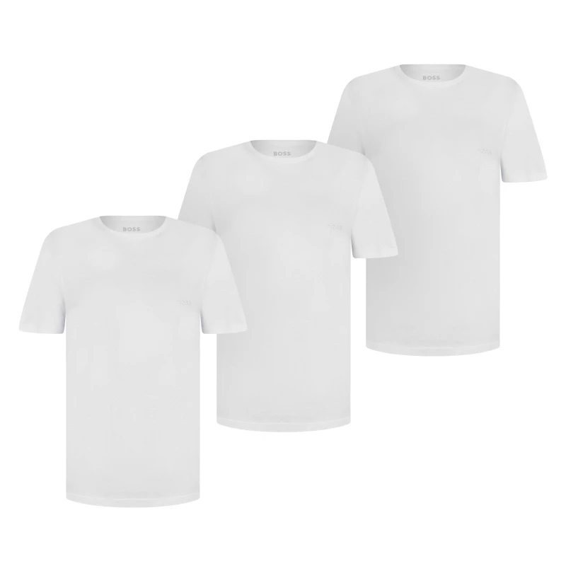 Image of Boss 3-pack Classic T-Shirts - White White XS