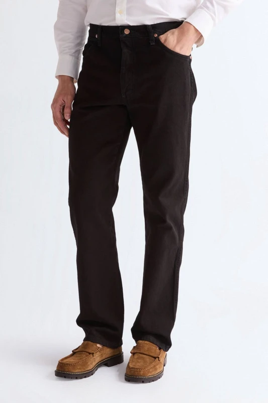 Image of Wrangler Mens 13MWZ Cowboy Cut Original Fit Jeans Shadow Black Size: 30R Black Male 30R