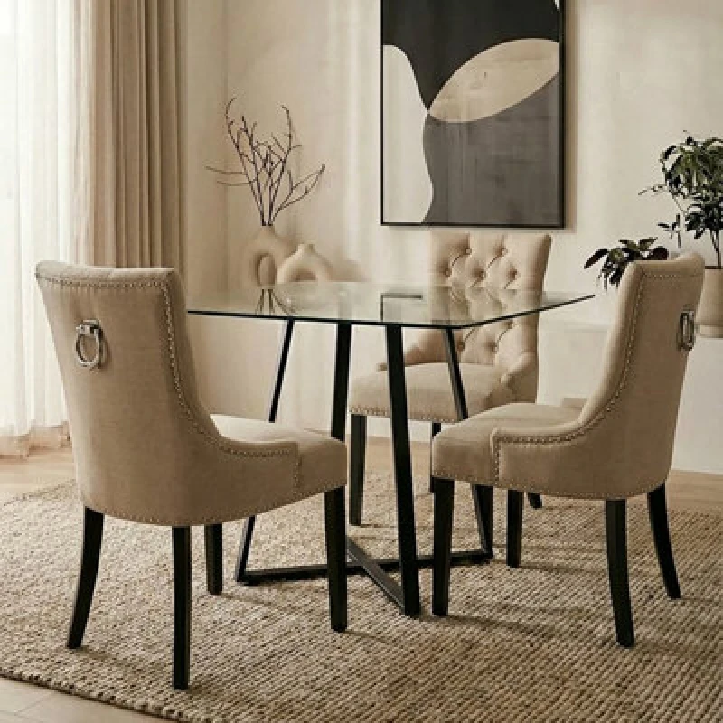 Image of Orsina Metropolitan Square Matte Black Dining Table