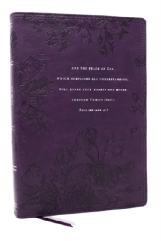 Image of Peace of God Bible: Discover and Experience God's Shalom Throughout the Bible (NKJV, Purple Leathersoft, Red Letter, Comfort Print) Leather / fine bin