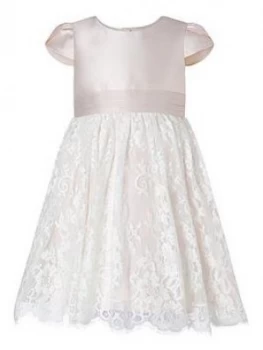 image of Monsoon Baby Girls Lace Bridesmaid Dress - Pink, Size 2-3 Years