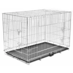 Image of Vidaxl - Foldable Metal Dog Bench XXL - Black