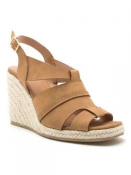 image of Qupid Jello 04 Wedge Sandal Camel