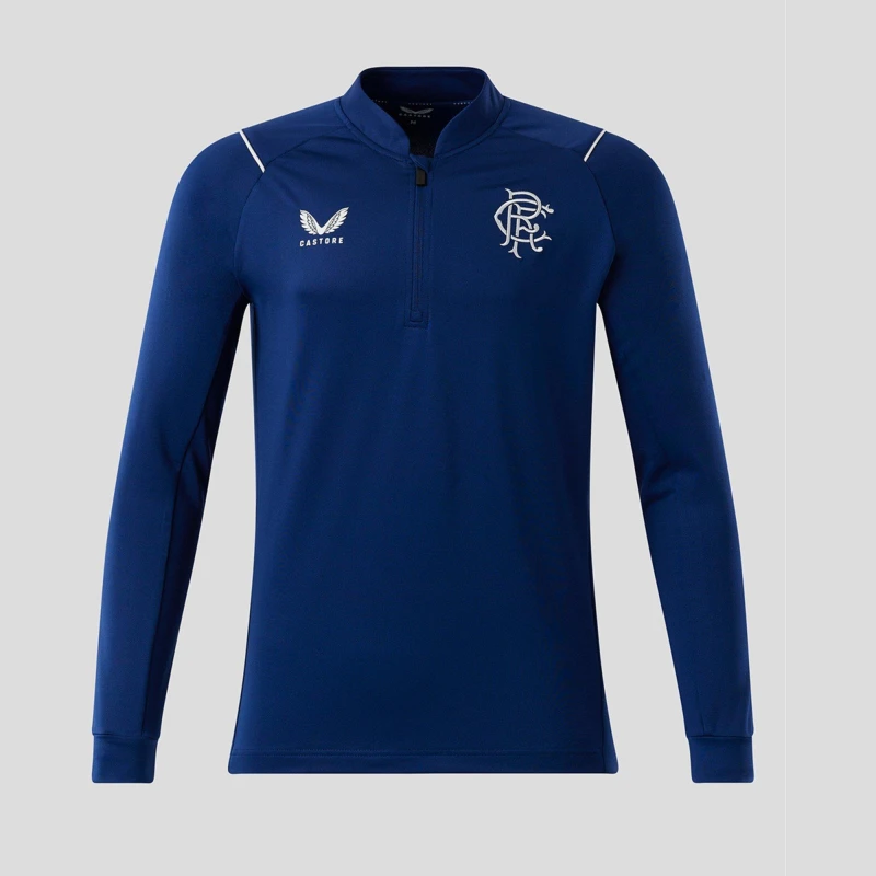 Image of Castore Rangers quarter Zip Top Mens - Blue Blue S