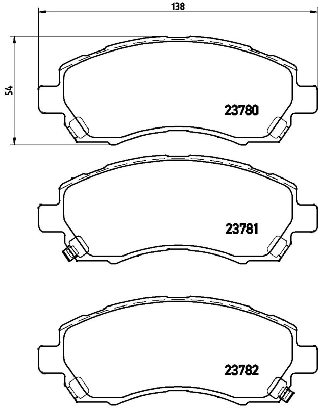 Image of BREMBO Brake pad set BREMBO P 78 009