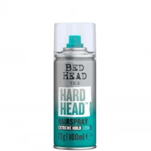 image of TIGI Bed Head Hard Head Hairspray for Extra Strong Hold Travel Size 100ml