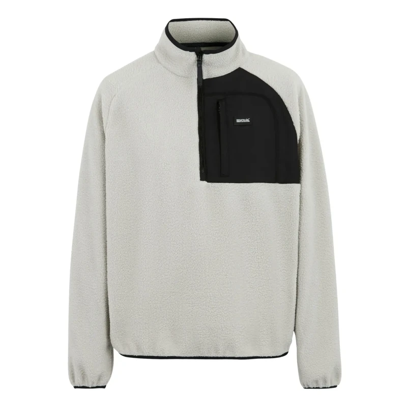 Image of Regatta Regatta Men Frankie Borg Half-Zip Insulating Fleece in Cream Size: Small Cream S Male 5063516104582