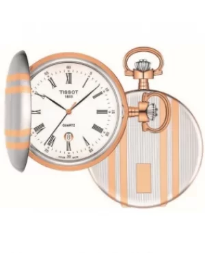 Tissot T-Pocket Savonette Quartz Silver Dial Mens Pocket Watch T862.410.29.013.00 T862.410.29.013.00