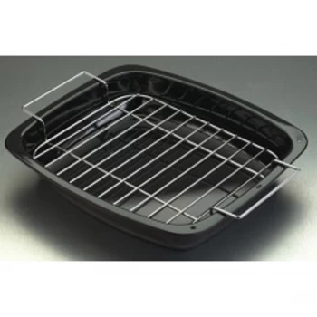 Pendeford Vitreous Enamel Bakeware Turkey Roaster with Rack 34 x 29cm