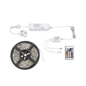Image of Integrated LED 5m RGB Kit Display Cabinet Light White Polymer Film, Silicone IP44