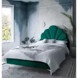 Image of Hendo Bed Double Plush Velvet Green