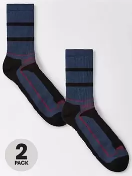 image of Regatta Samaris 3 Season Socks, Grey, Size 6-8, Men