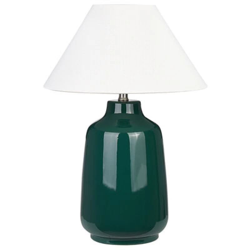 Image of Beliani Table Lamp Careta Ceramic Dark Green