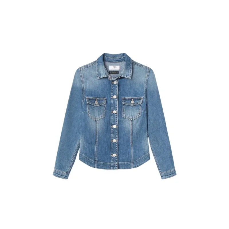 Image of Le Temps des cerises Womens denim jacket Le Temps des cerises Lilly Bleu Female M