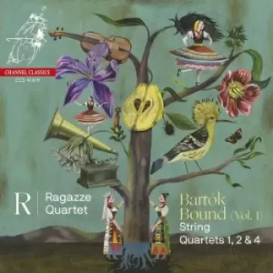 image of Ragazze Quartet Bartok Bound String Quartets 1 2 & 4 - Volume 1 by Ragazze Quartet CD Album