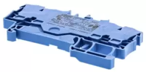 Image of Wago Blue 2002 Standard Din Rail Terminal, 22 12 AWG, 0.25 2.5mm, 550 V
