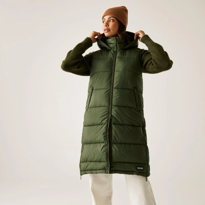 Image of Long sleeveless puffer For Her Regatta Ganella Vert Female 48