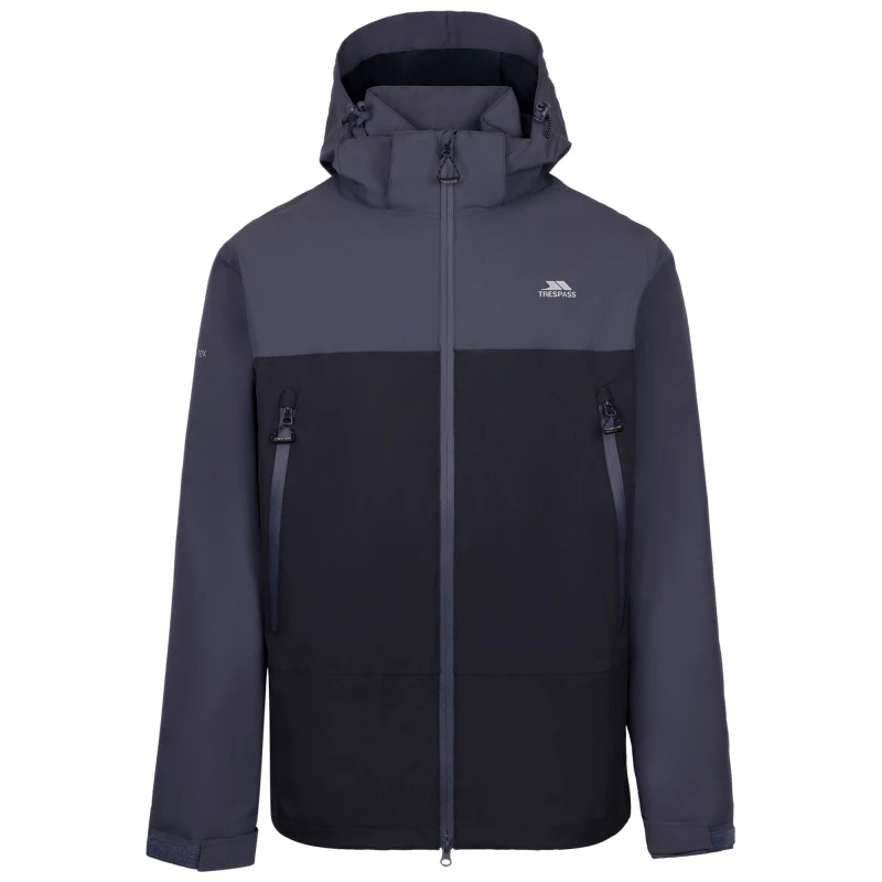 Image of Trespass Trespass Men Fahamore Waterproof Jacket in Blue Size: Medium Blue M Male 5063693924652