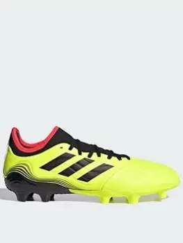 Image of adidas Mens Copa 20.3 Firm Ground Football Boots - Yellow, Yellow, Size 11, Men
