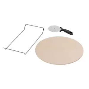 image of Tala 32cm Pizza Stone with Pizza Cutter