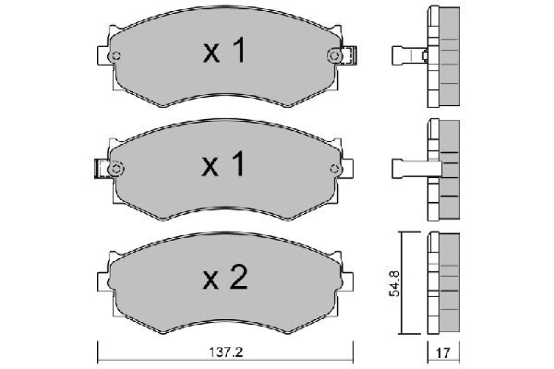 Image of AISIN Brake pad set AISIN BPNI-1919