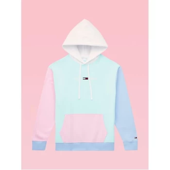 image of Tommy Jeans Tjm Color Block Hoodie - Powder Blue C1T