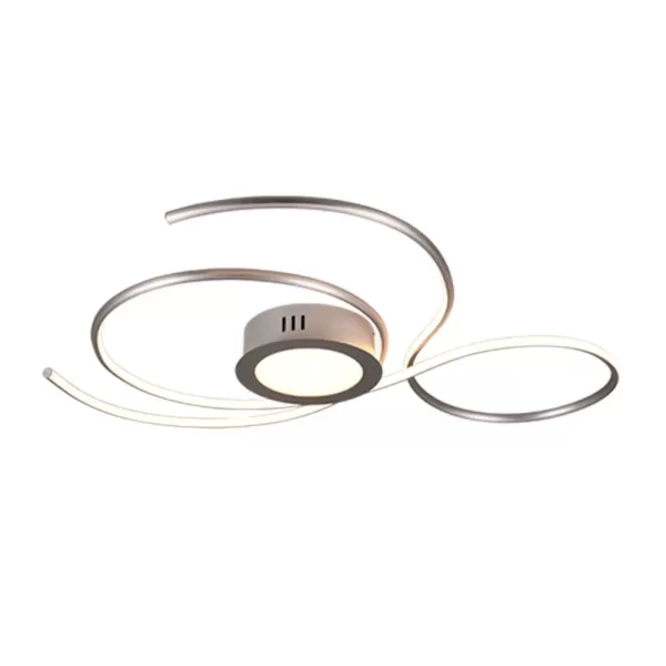 Image of Jive Modern 48W LED Semi Flush Light Nickel Matt 2700-6000K Remote control