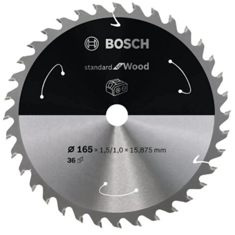 Image of Amica Bosch PRO Wood cordless Circular Saw Blade 165 x 1.5 x 15.875mm T36 2608837682 2608837682