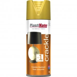 image of Plastikote Crackle Touch Aerosol Spray Paint Gold 400ml