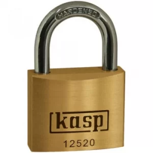 image of Kasp 125 Series Premium Brass Padlock 20mm Standard