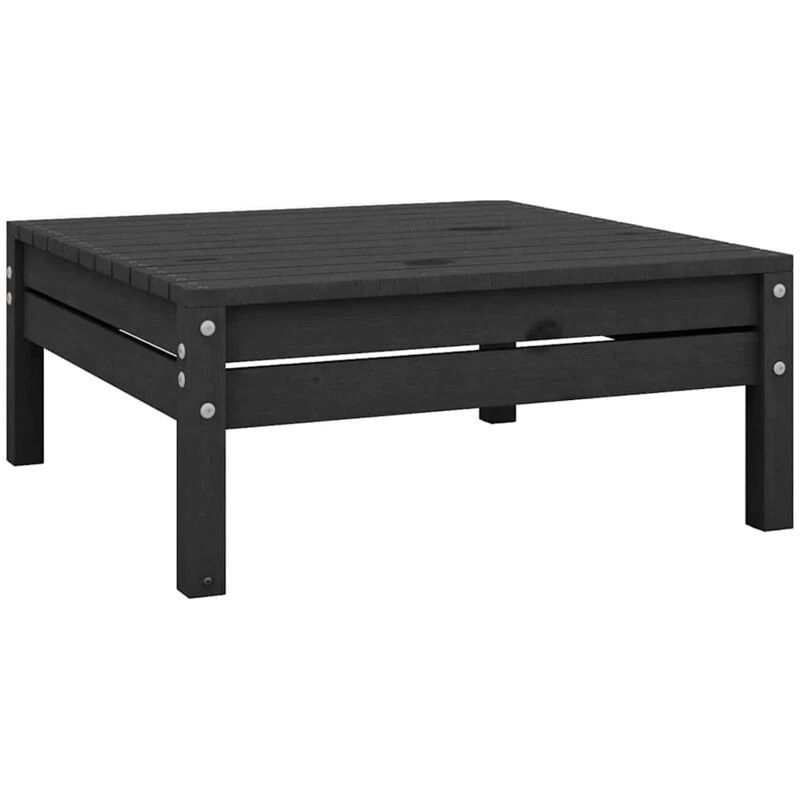 Image of VIDAXL Garden Footstool Black Solid Pinewood Vidaxl 8720286658956