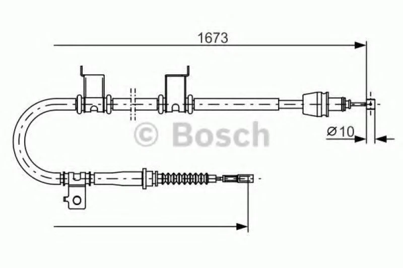 Image of Bosch 1 987 482 361 Brake Cable 1673mm Cable,parking brake (124)