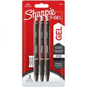 Image of Sharpie Retractable Gel Pen 0.7mm Black Pack of 3