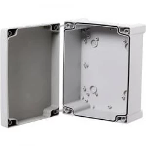 image of Wall mount enclosure 187 x 122 x 90 Acrylonitrile butadiene styrene Grey RAL