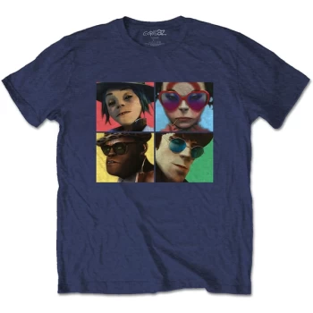 Image of Gorillaz - Humanz Unisex Large T-Shirt - Blue