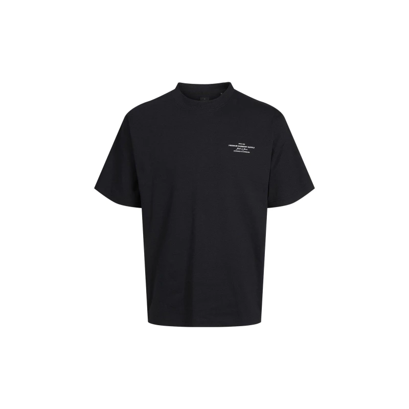 Image of Jack and Jones Chad Branding Tee Shirt Regular Fit T-Shirts Sml Black 29336803055