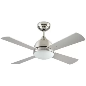 Image of LEDS C4 Forlight Borneo Ceiling Fan Satin Nickel 4 Blades