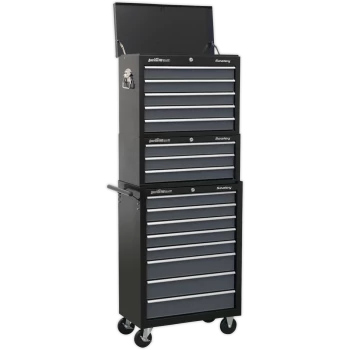 image of Sealey American Pro 16 Drawer Roller Cabinet and Tool Chest Black