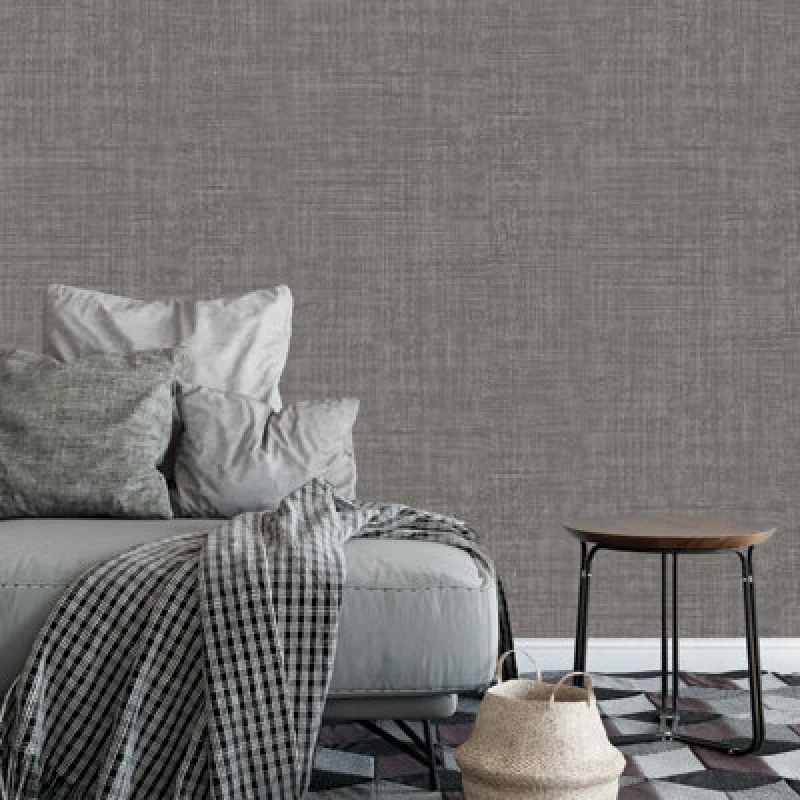 Image of Belgravia Decor Belgravia Decor Zambaiti Parati Marrakech Large Weave Dark Grey Wallpaper Grey