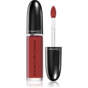 Image of MAC Cosmetics Chili's Crew Retro Matte Liquid Lipcolour Liquid Matte Lipstick Shade Chili Addict 5 ml